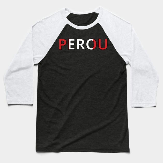 Drapeau Pérou Baseball T-Shirt by Pixelforma